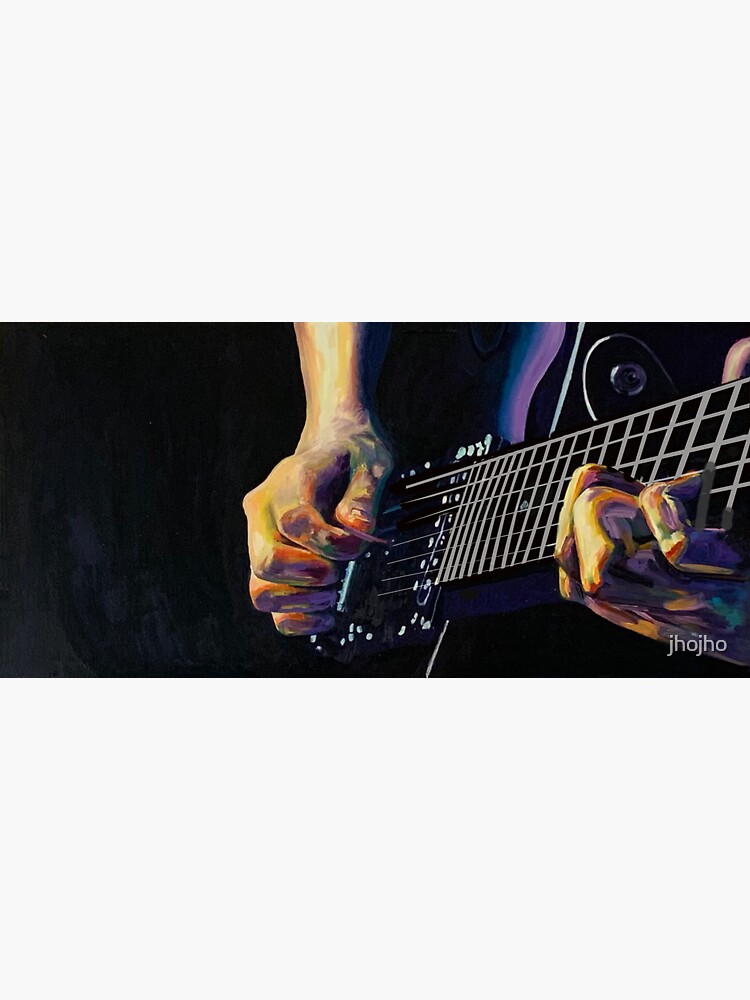 Guitar oil painting Sticker for Sale by jhojho