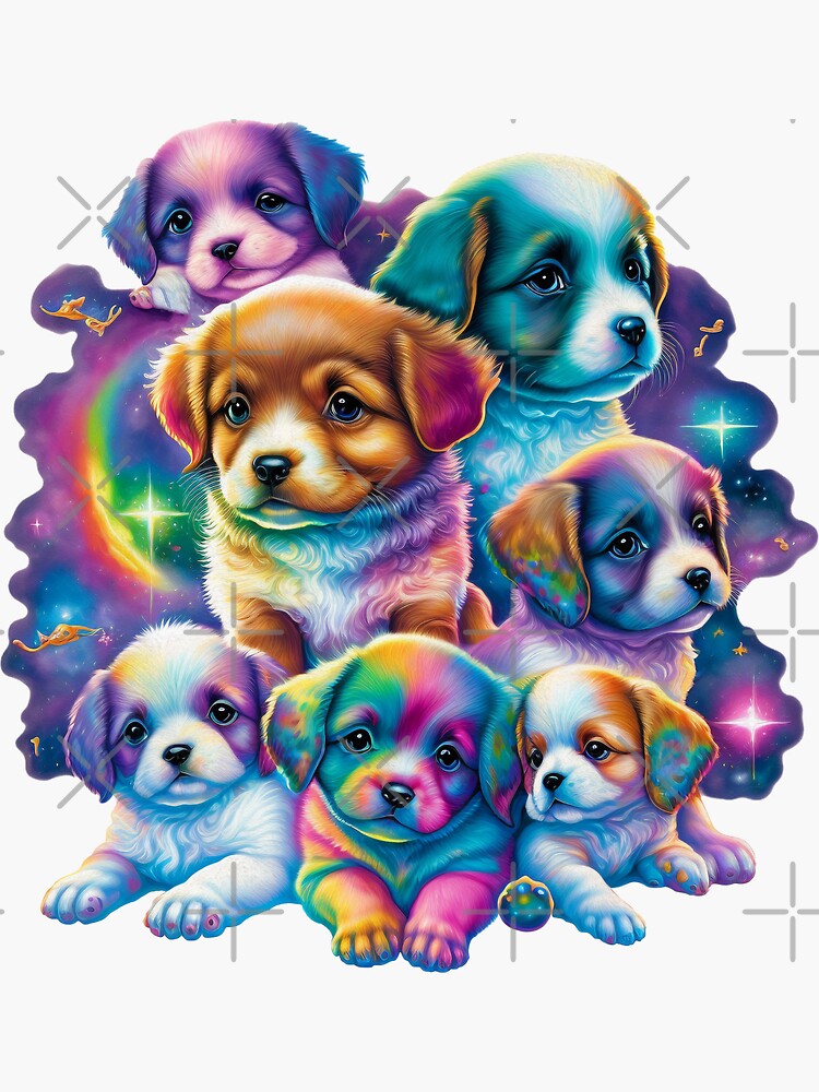 Puppy Love By Lisa Frank  Diamond painting, Lisa frank stickers, Art prints