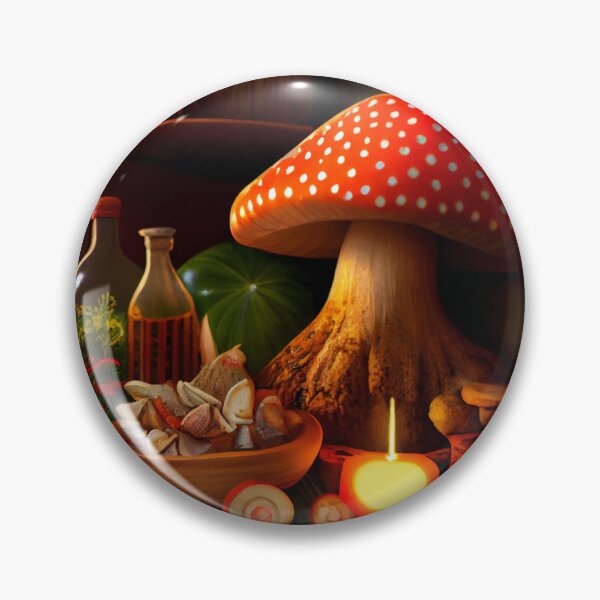 Artikelvorschau, Celebrating Home A Mushroom Buffet Digital Painting entworfen und verkauft von CodeAndColors.