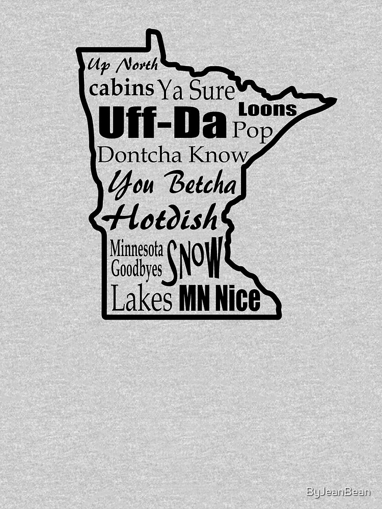 "Minnesota Sayings Minnesotans" Tshirt by ByJeanBean Redbubble