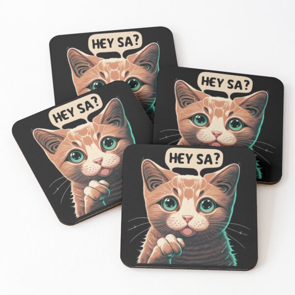 Item preview, Cat say hey designed and sold by Taous ⭐⭐⭐⭐⭐.