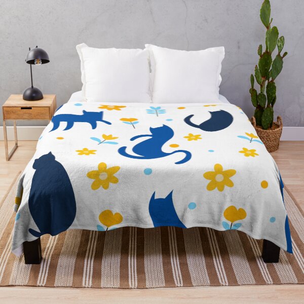 Artikelvorschau, Pattern With Cats And Flowers entworfen und verkauft von Timegraf.