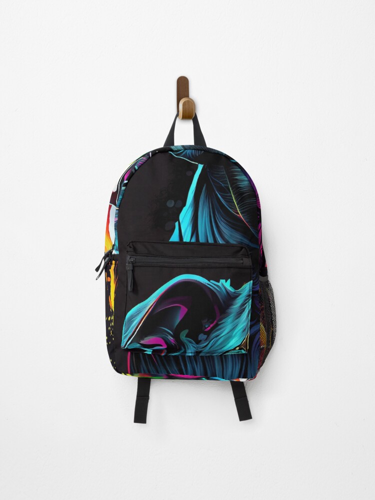 Thumbnail 1 of 3, Backpack, Dog Colorful Style designed and sold by PythonBase.