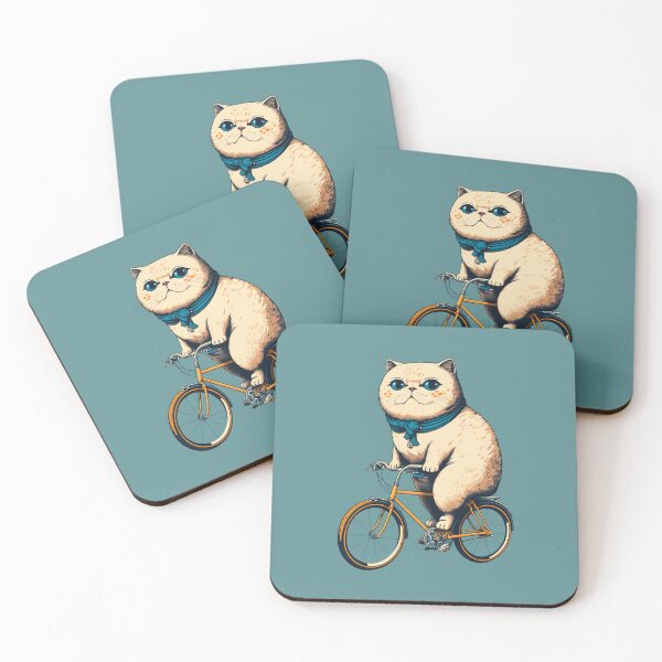 Item preview, "Scottish fold cat rides a bike" designed and sold by Mykhailov.