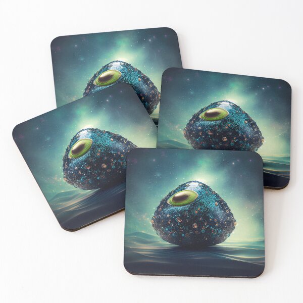 Item preview, Glittering Avocado in an Oceanic Dream Digital Painting designed and sold by CodeAndColors.