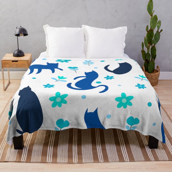 Artikelvorschau, Pattern With Cats And Flowers entworfen und verkauft von Timegraf.