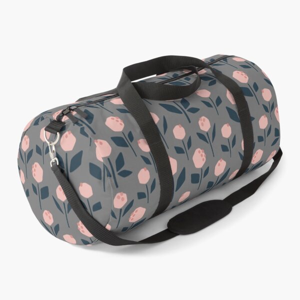 Item preview, Pink and gray flower pattern designed and sold by PrintsPassion.