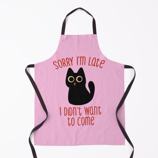 Item preview, Sorry I'm Late I Didn't Want to Come Black Cat Pink by Tobe Fonseca designed and sold by Tobe Fonseca®.