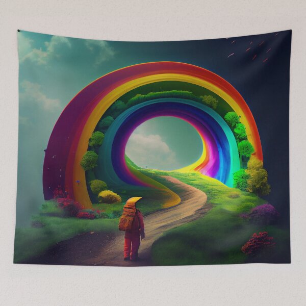 Item preview, Ode to the Rainbow Journey Digital Painting designed and sold by CodeAndColors.