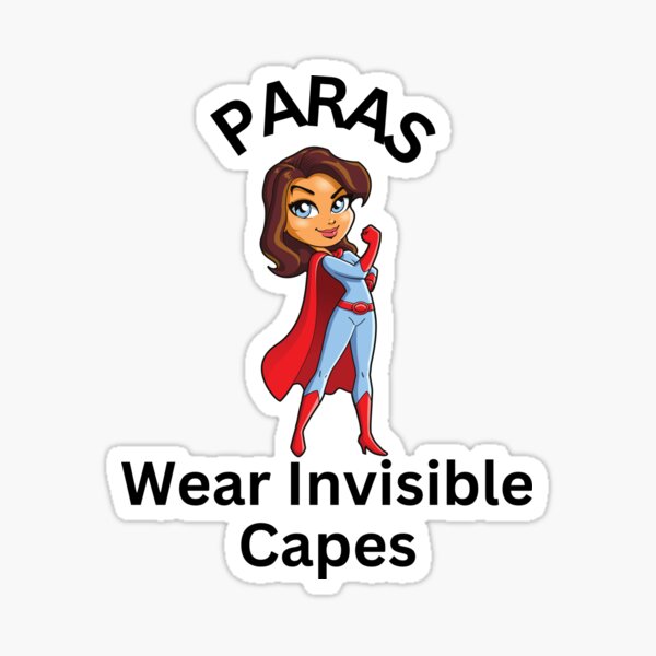 Paras Wear Invisible Capes! Female Design Sticker