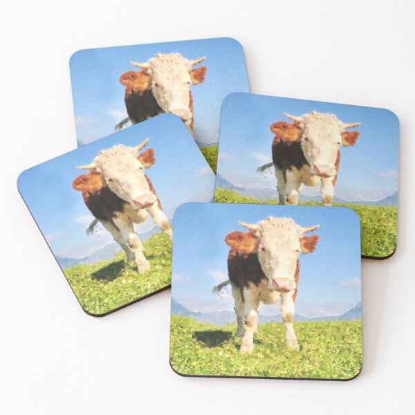 Item preview, Painted cow in pasture designed and sold by Inktown.