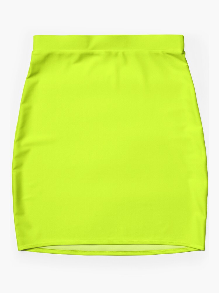 Bright green lime neon color Mini Skirt