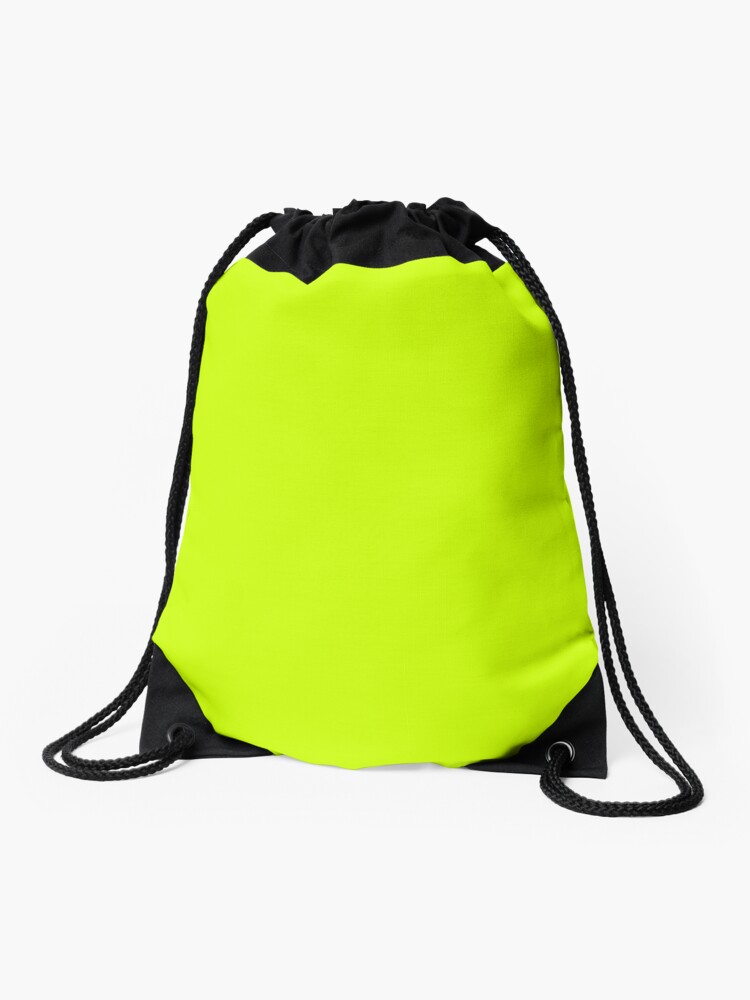 Lime green sales drawstring bag