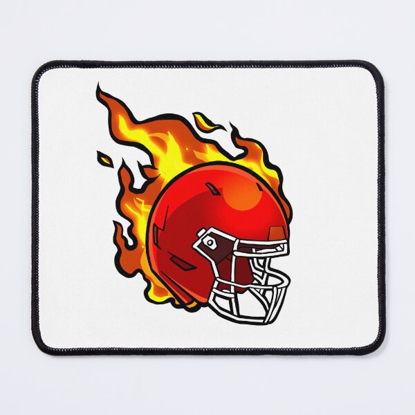 Item preview, american football red helmet on fire designed and sold by StairheadStore.