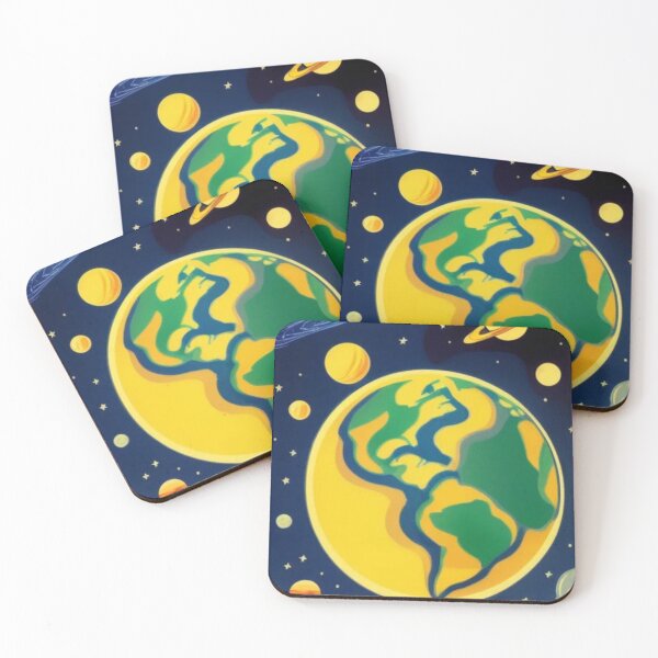 Item preview, Planet Earth - View From Space - Vintage Poster designed and sold by HanaiPrint.