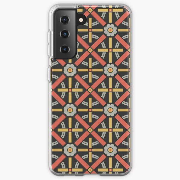 Bold geometric retro pattern designed by Christopher Dresser – State Library Victoria Samsung Galaxy Soft Case