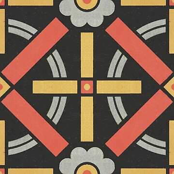 Artwork thumbnail, Bold geometric retro pattern designed by Christopher Dresser – State Library Victoria by StateLibraryVic