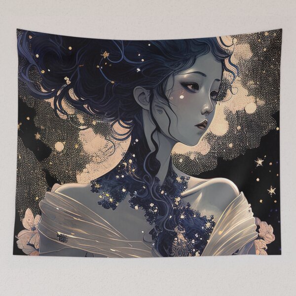 Item preview, Celestial sky witch illustration designed and sold by RK - Shop.