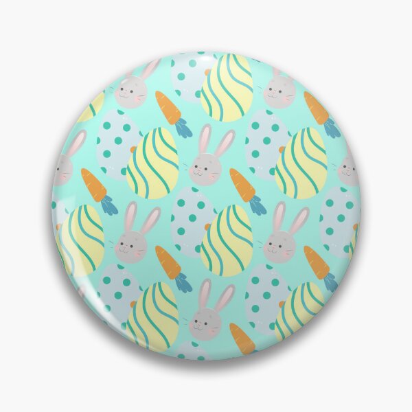 Item preview, cute easter bunnies and eggs on a blue background designed and sold by Dream Designs.