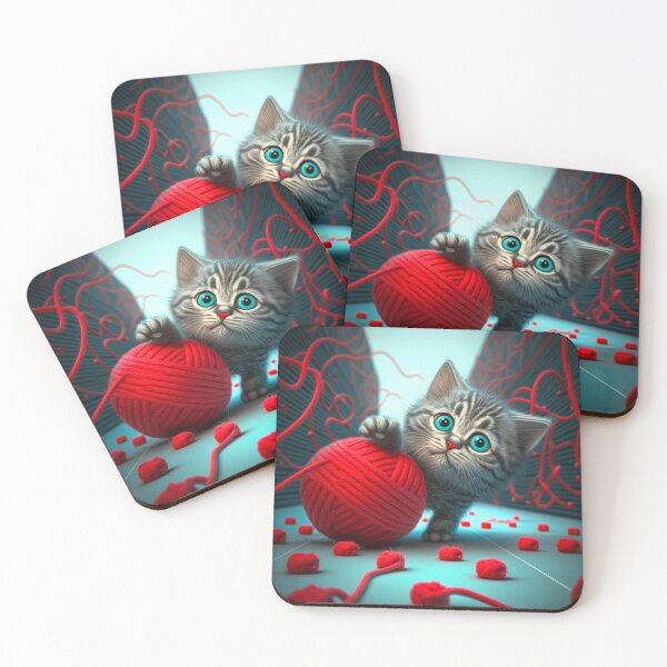 Item preview, Funny kitten playing with his ball, original decoration for children designed and sold by Crea79.