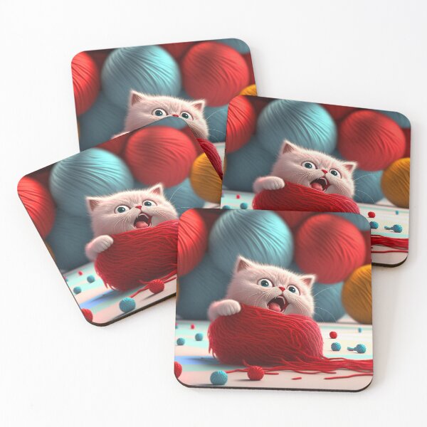 Item preview, Funny little kitten playing with his ball, original decoration for children designed and sold by Crea79.