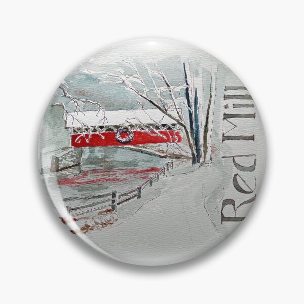 Item preview, Winter Covered Bridge - Wisconsin designed and sold by WisSketchbook.