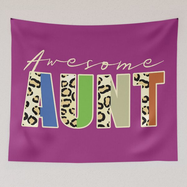 Item preview, Awesome Aunt Leopard Print Text Retro Family Quote designed and sold by CRHPOD20.