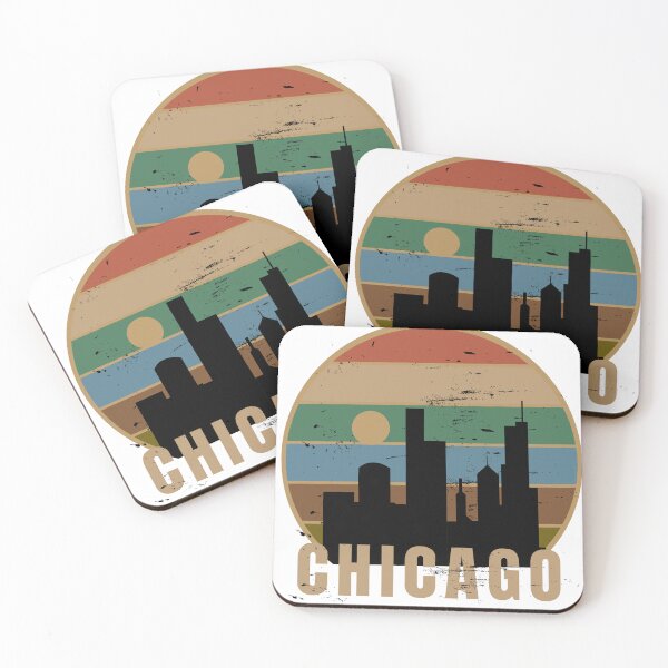 Item preview, Chicago Retro Sunset Skyline. Windy City. Chi-Town designed and sold by DigiDesigns702.