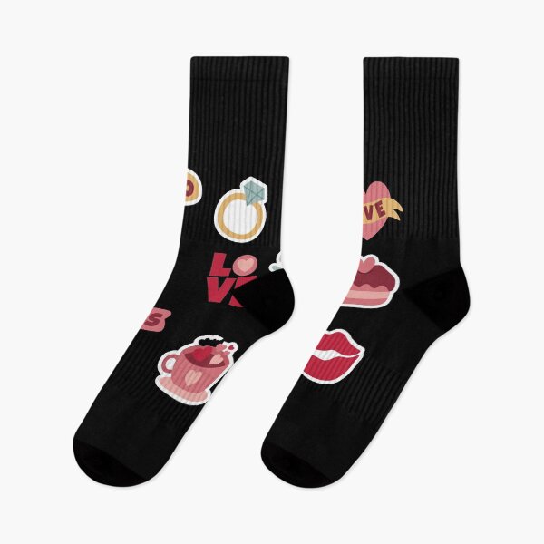 Item preview, Pack Flat Valentine's Day Icon Label Collection,  Cartoon Hearts  designed and sold by Black4magic.