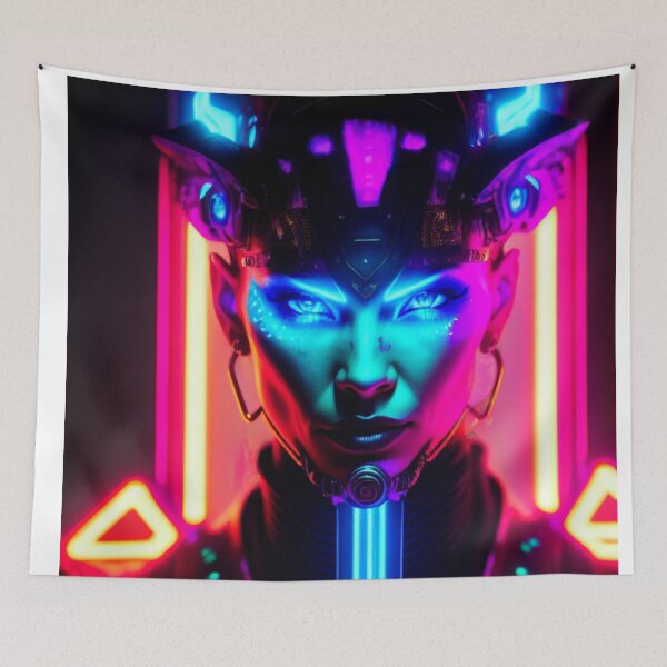 Item preview, Neon Cyberpunk Hacker Girl designed and sold by Basunat.