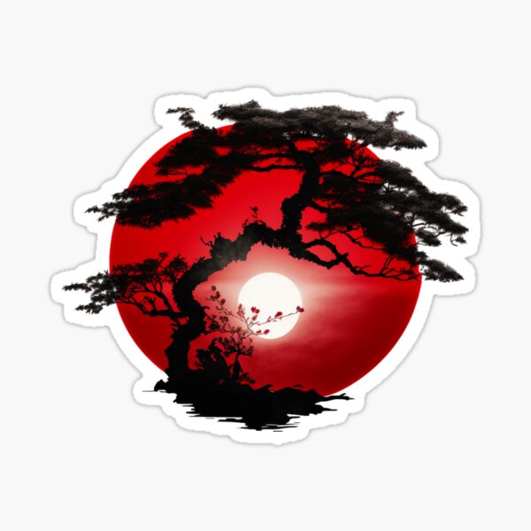 Item preview, Bonsai Tree Art-Red Dawn Bonsai Tree  designed and sold by letsgetinspired.