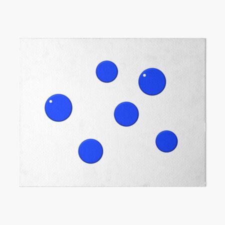 Dotty Brilliant Blue 3D Pattern on White Background Art Board