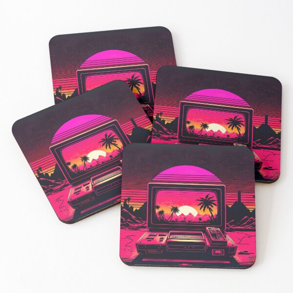 Item preview, Gaming Console Under Synthwave Sun designed and sold by Nightarcade.