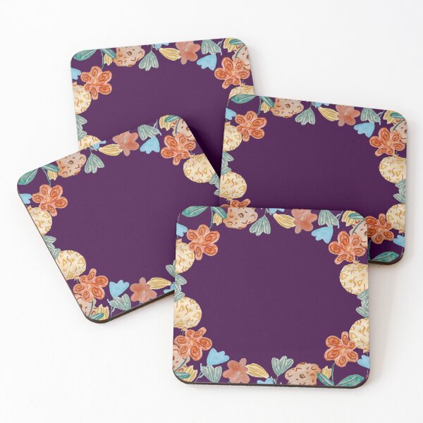 Aperçu de l'œuvre Frame flower colors party a watercolor sketch violet créée et vendue par Yana Mustafina | Boho Soulful Designs.