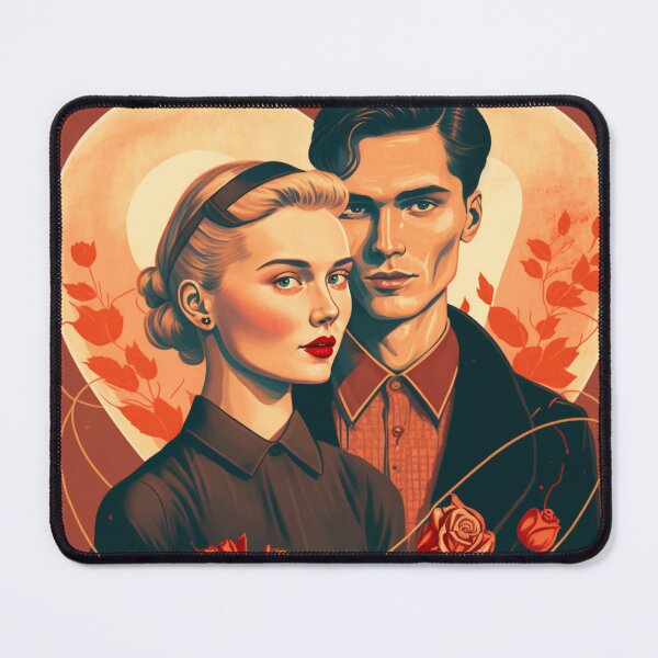 Item preview, Illustration of handsome young couple in heart designed and sold by KristinaNEL.