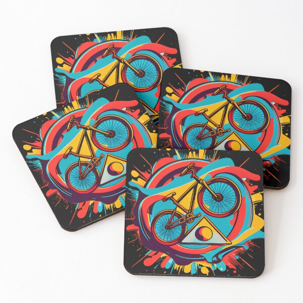 Item preview, BMX designs with a bold and colorful flair, perfect for riders looking to express themselves. Inspired by tattoos, pop-art, and vintage and retro simple shapes (3) designed and sold by TourDePassion.
