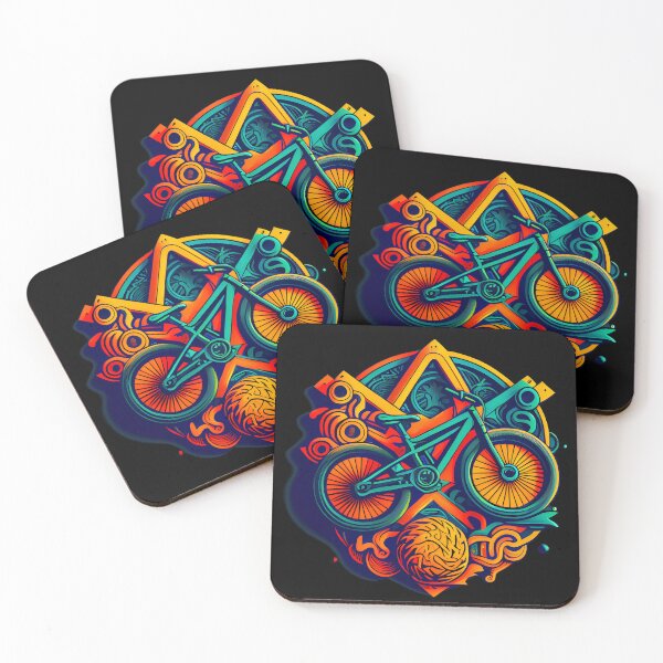 Item preview, BMX designs with a bold and colorful flair, perfect for riders looking to express themselves. Inspired by tattoos, pop-art, and vintage and retro simple shapes (4) designed and sold by TourDePassion.