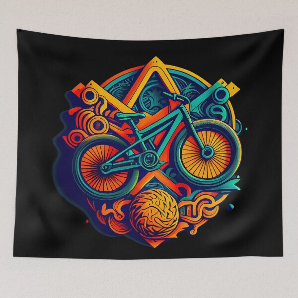 Item preview, BMX designs with a bold and colorful flair, perfect for riders looking to express themselves. Inspired by tattoos, pop-art, and vintage and retro simple shapes (4) designed and sold by TourDePassion.