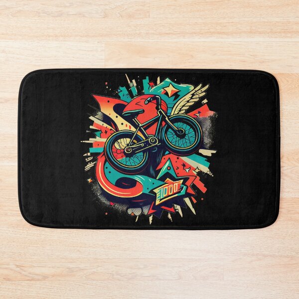 Item preview, BMX designs with a bold and colorful flair, perfect for riders looking to express themselves. Inspired by tattoos, pop-art, and vintage and retro simple shapes (5) designed and sold by TourDePassion.