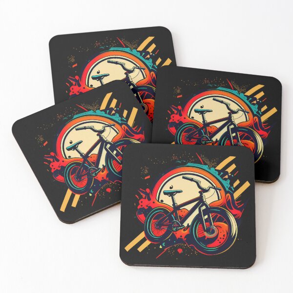 Item preview, BMX designs with a bold and colorful flair, perfect for riders looking to express themselves. Inspired by tattoos, pop-art, and vintage and retro simple shapes (8) designed and sold by TourDePassion.