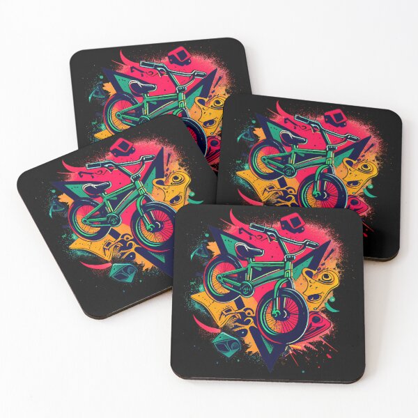 Item preview, BMX designs with a bold and colorful flair, perfect for riders looking to express themselves. Inspired by tattoos, pop-art, and vintage and retro simple shapes (10) designed and sold by TourDePassion.