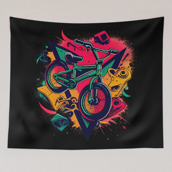 Item preview, BMX designs with a bold and colorful flair, perfect for riders looking to express themselves. Inspired by tattoos, pop-art, and vintage and retro simple shapes (10) designed and sold by TourDePassion.