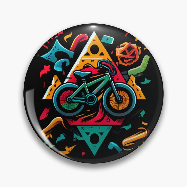 Item preview, BMX designs with a bold and colorful flair, perfect for riders looking to express themselves. Inspired by tattoos, pop-art, and vintage and retro simple shapes (11) designed and sold by TourDePassion.