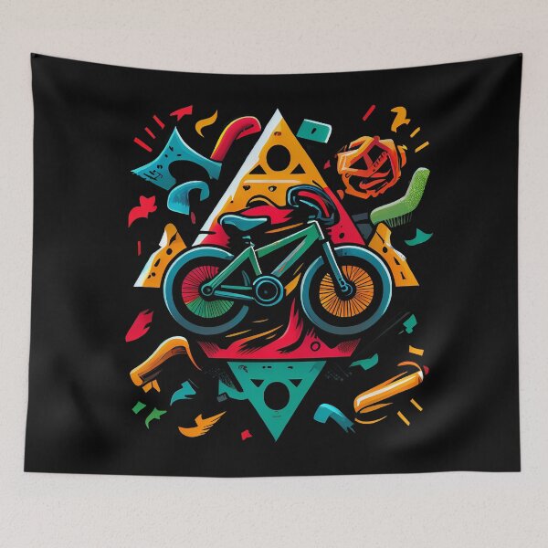 Item preview, BMX designs with a bold and colorful flair, perfect for riders looking to express themselves. Inspired by tattoos, pop-art, and vintage and retro simple shapes (11) designed and sold by TourDePassion.