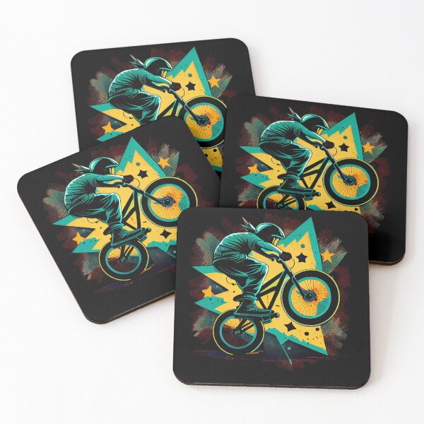 Item preview, BMX designs with a bold and colorful flair, perfect for riders looking to express themselves. Inspired by tattoos, pop-art, and vintage and retro simple shapes (12) designed and sold by TourDePassion.