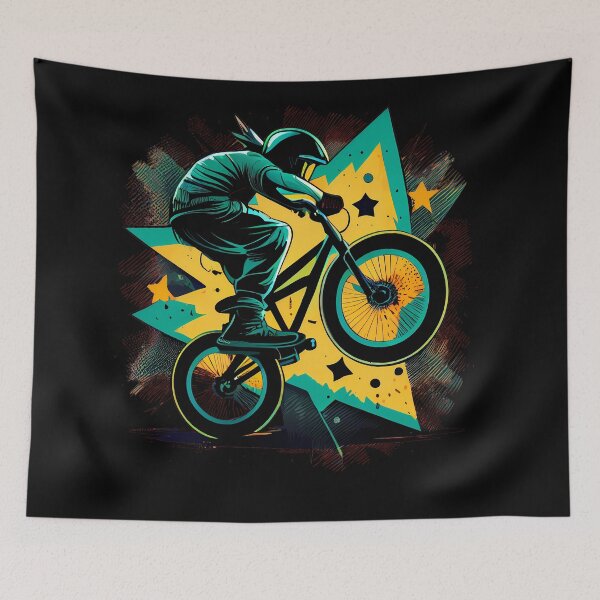 Item preview, BMX designs with a bold and colorful flair, perfect for riders looking to express themselves. Inspired by tattoos, pop-art, and vintage and retro simple shapes (12) designed and sold by TourDePassion.