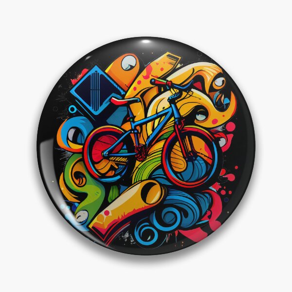 Item preview, BMX designs with a bold and colorful flair, perfect for riders looking to express themselves. Inspired by tattoos, pop-art, and vintage and retro simple shapes (14) designed and sold by TourDePassion.