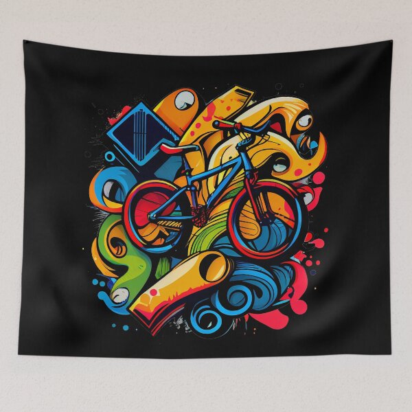 Item preview, BMX designs with a bold and colorful flair, perfect for riders looking to express themselves. Inspired by tattoos, pop-art, and vintage and retro simple shapes (14) designed and sold by TourDePassion.