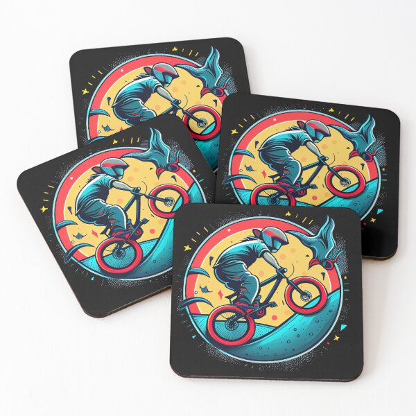 Item preview, BMX designs with a bold and colorful flair, perfect for riders looking to express themselves. Inspired by tattoos, pop-art, and vintage and retro simple shapes (18) designed and sold by TourDePassion.