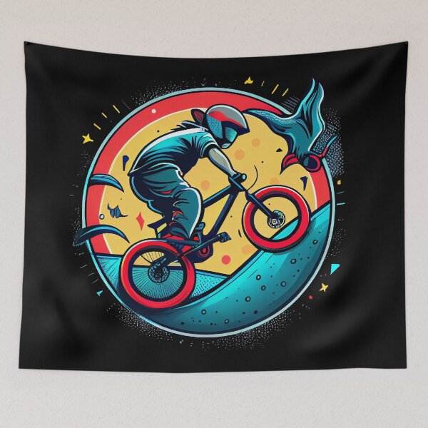 Item preview, BMX designs with a bold and colorful flair, perfect for riders looking to express themselves. Inspired by tattoos, pop-art, and vintage and retro simple shapes (18) designed and sold by TourDePassion.